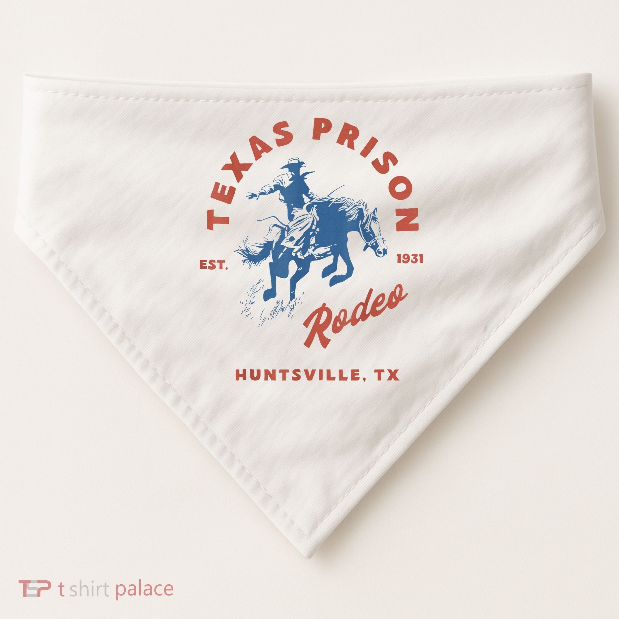 Texas Prison Rodeo Cowboy Western USA-Made Doggie Bandana