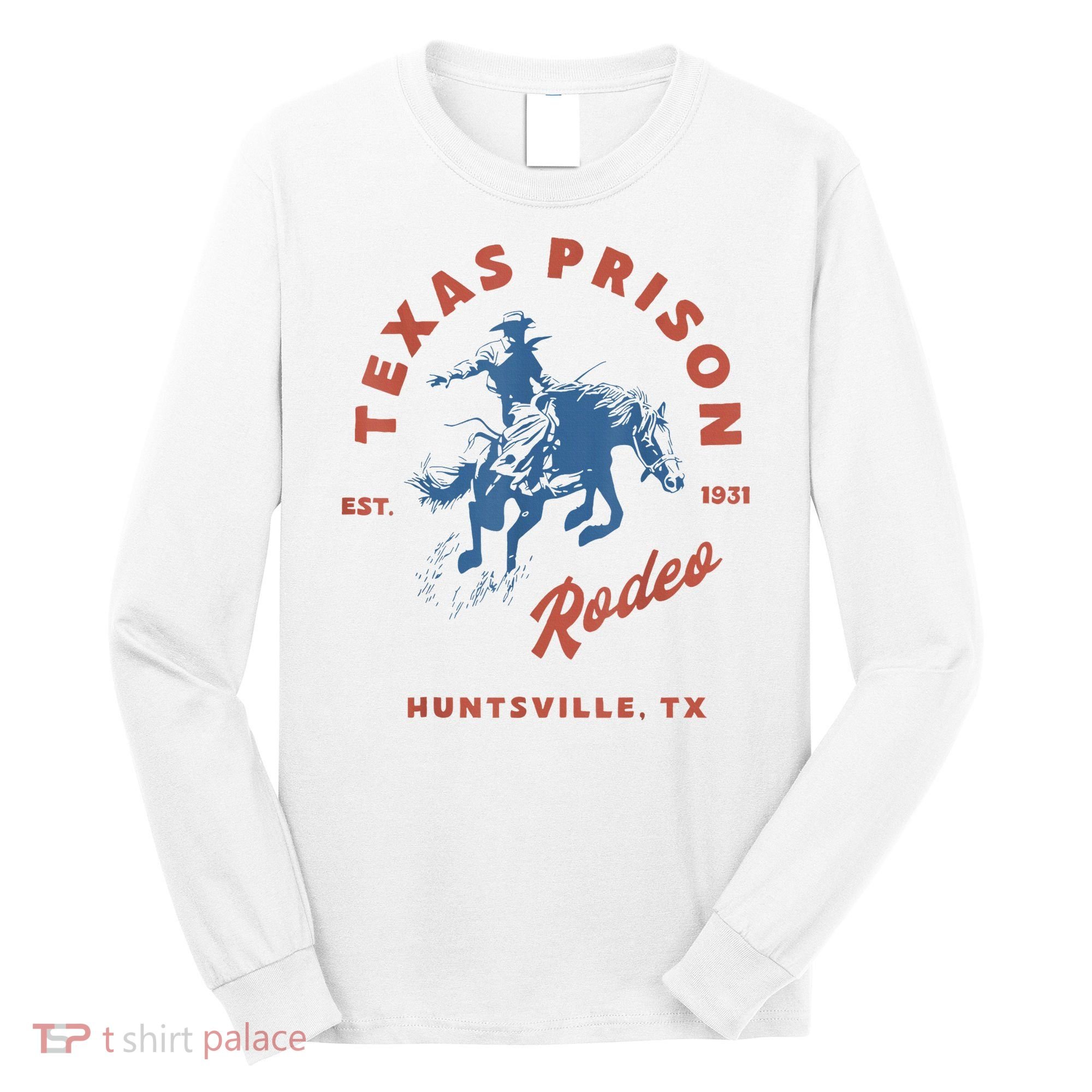 Texas Prison Rodeo Cowboy Western Long Sleeve Shirt