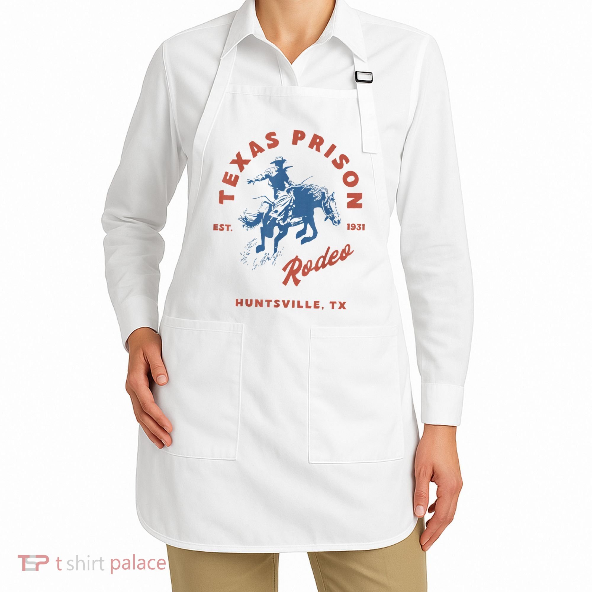 Texas Prison Rodeo Cowboy Western Apron