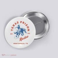 Texas Prison Rodeo Cowboy Western Button thumb 0