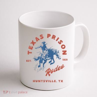 Texas Prison Rodeo Cowboy Western Coffee Mug back