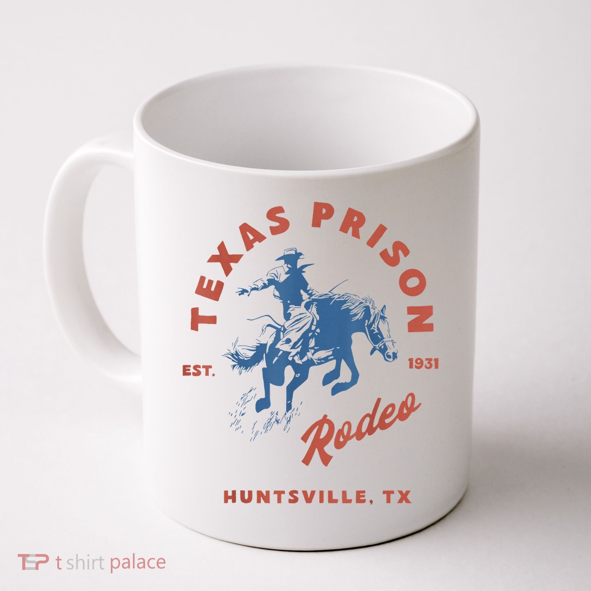 Texas Prison Rodeo Cowboy Western Coffee Mug