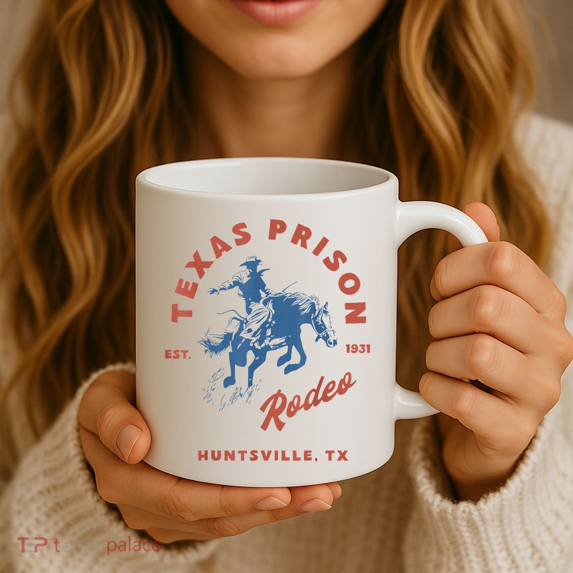 Texas Prison Rodeo Cowboy Western Coffee Mug