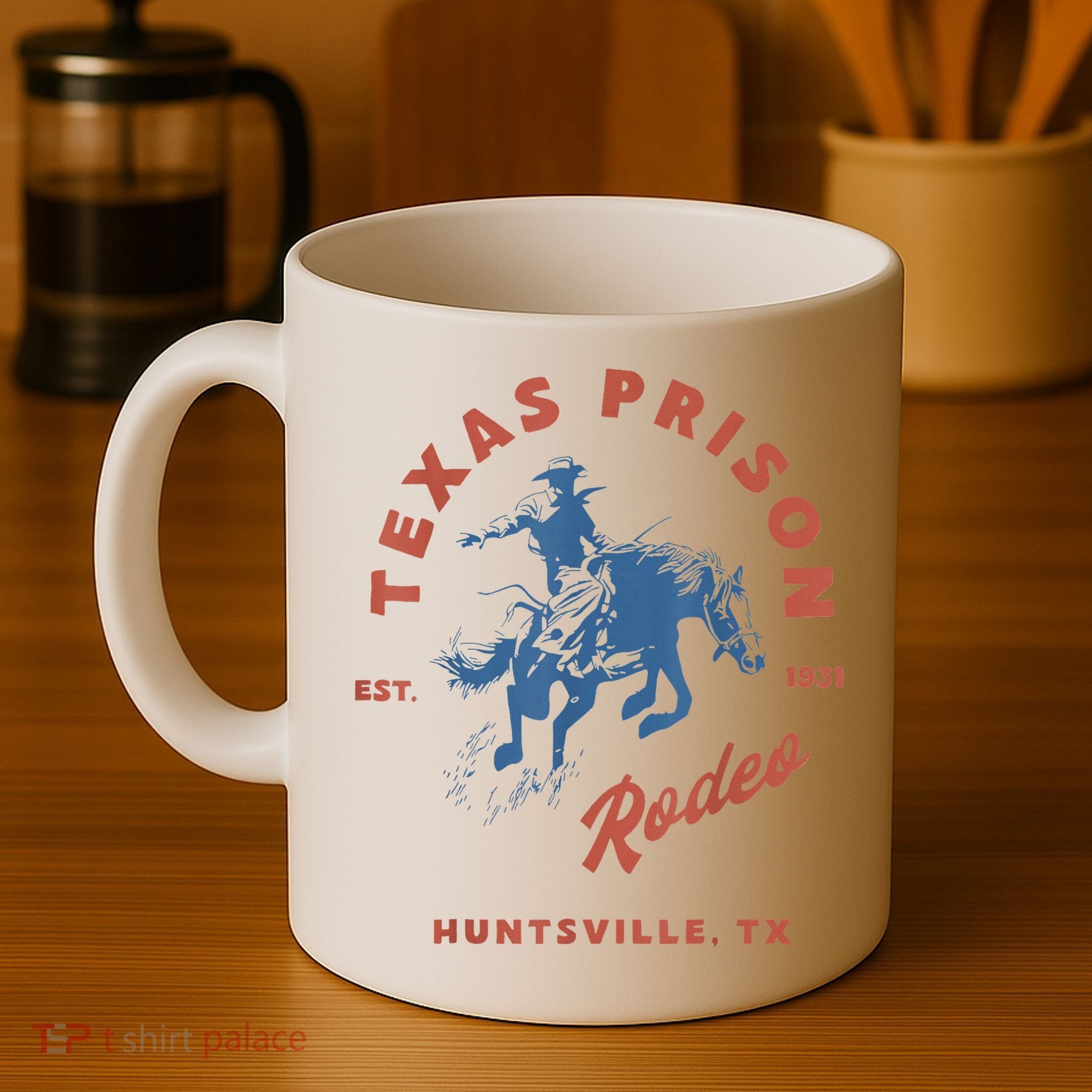 Texas Prison Rodeo Cowboy Western Coffee Mug
