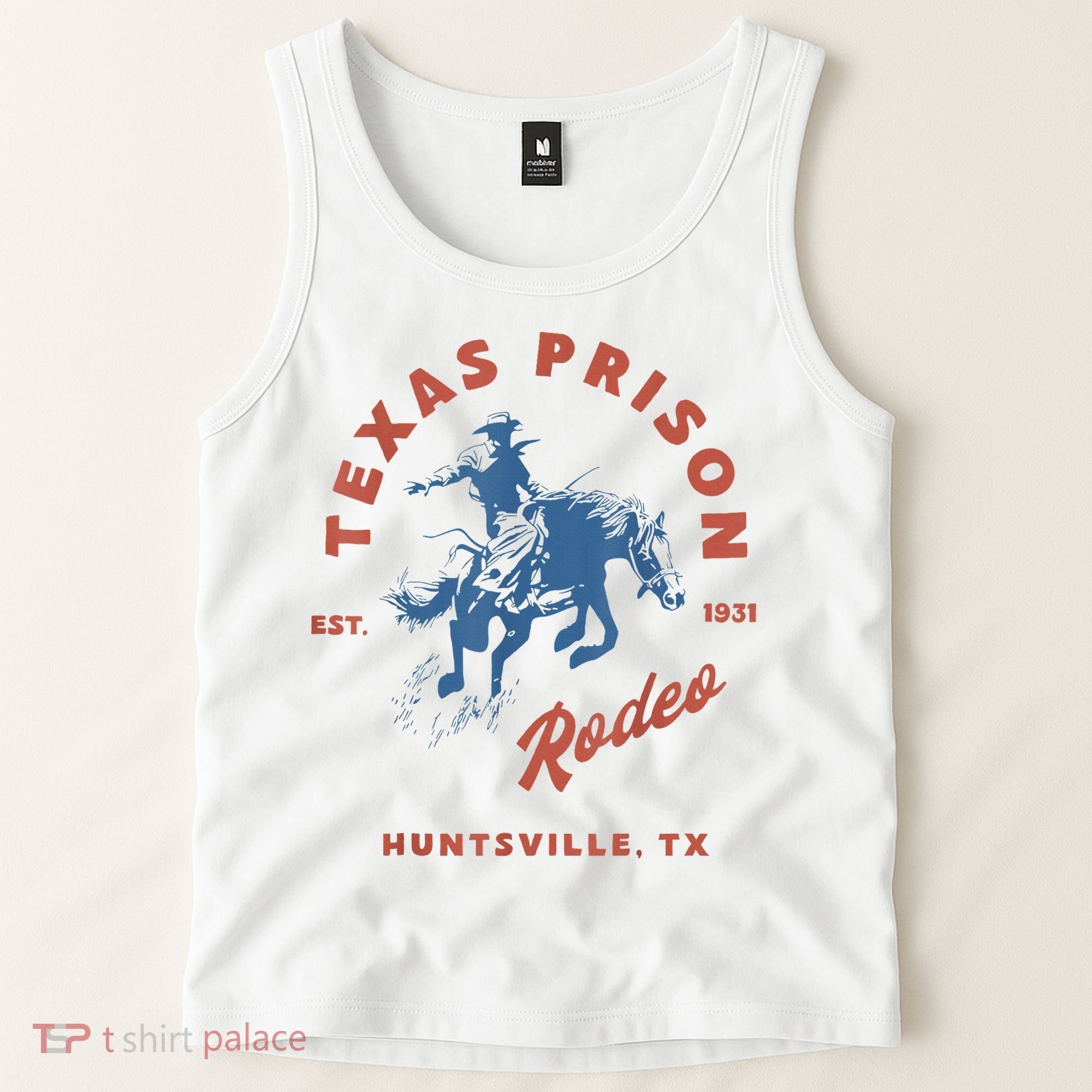 Texas Prison Rodeo Cowboy Western Tank Top