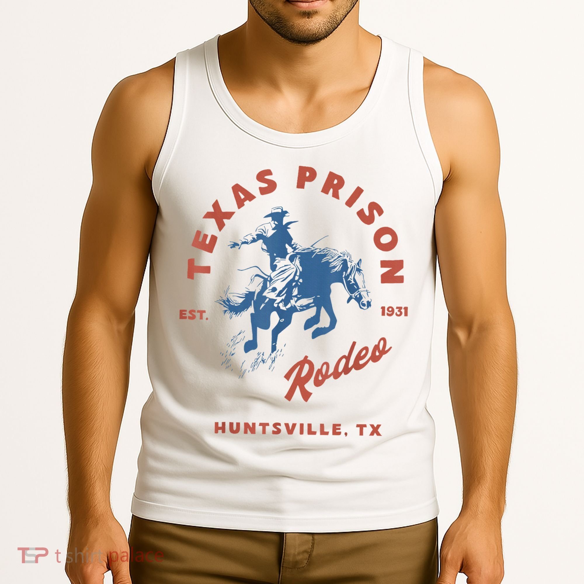 Texas Prison Rodeo Cowboy Western Tank Top