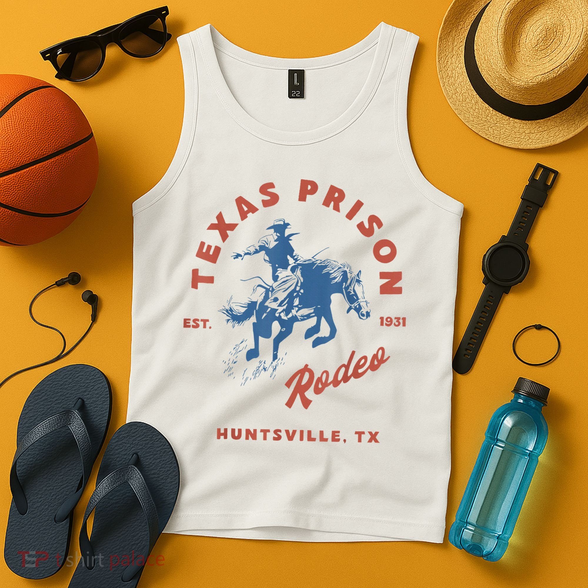 Texas Prison Rodeo Cowboy Western Tank Top