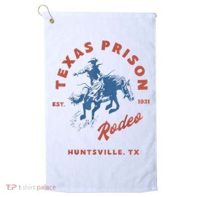 Texas Prison Rodeo Cowboy Western Golf Towel