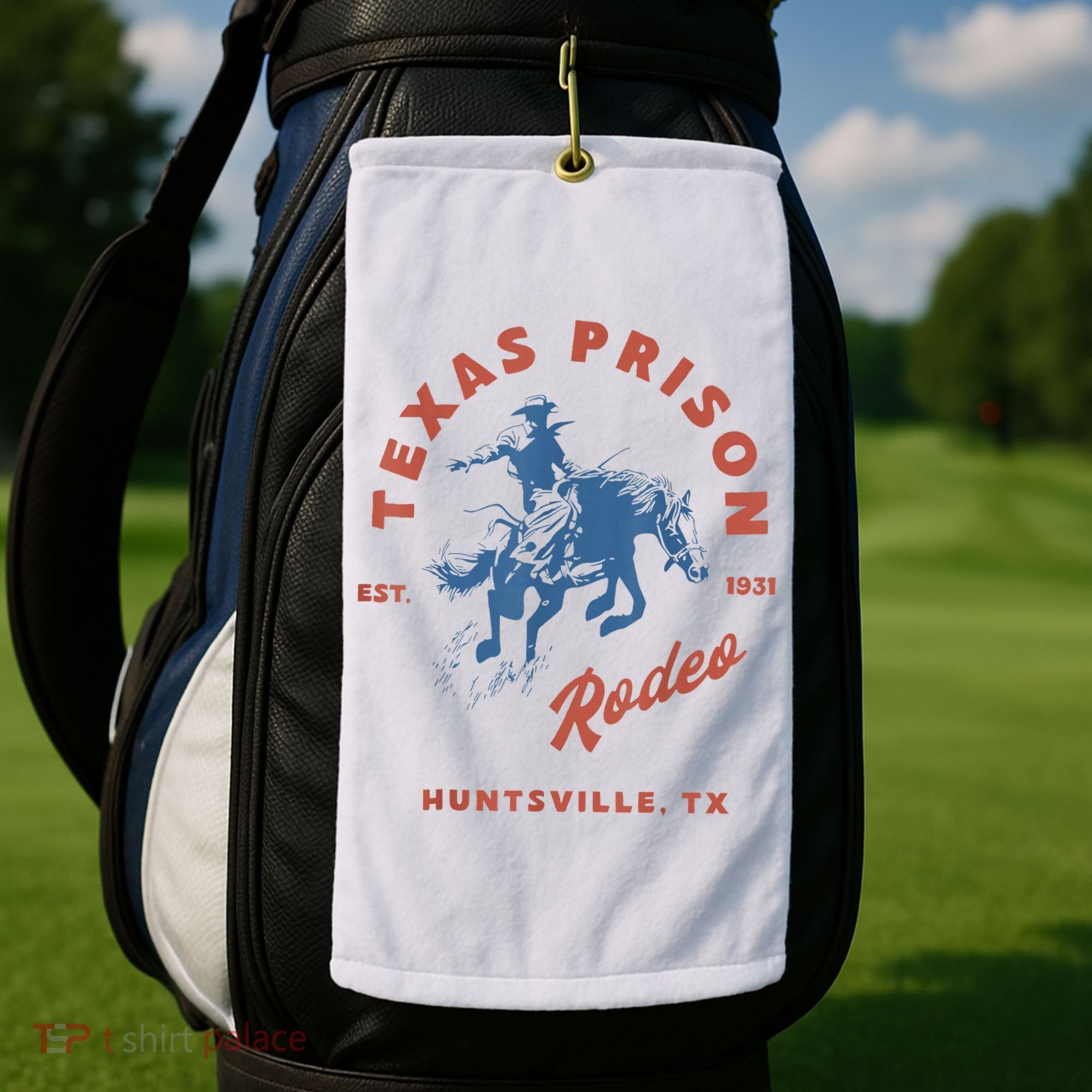 Texas Prison Rodeo Cowboy Western Golf Towel