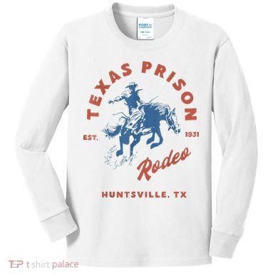 Texas Prison Rodeo Cowboy Western Kids Long Sleeve Shirt