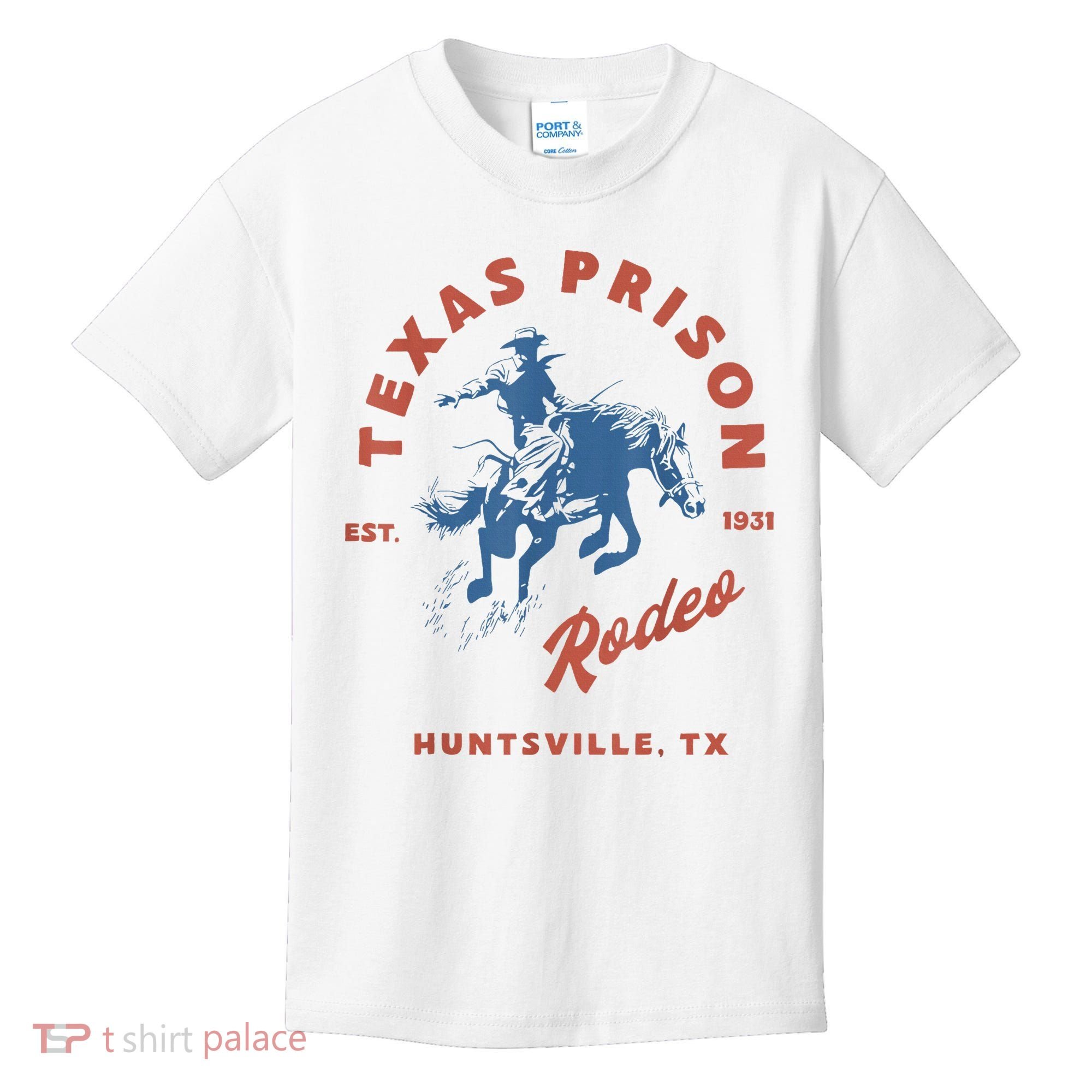 Texas Prison Rodeo Cowboy Western Kids T-Shirt