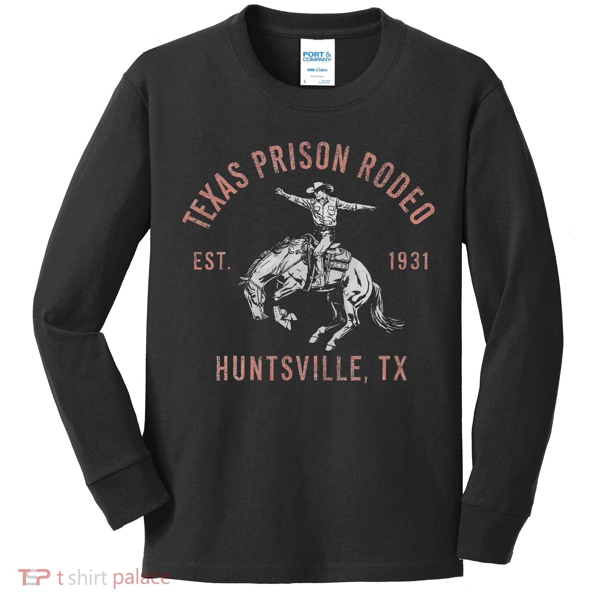 Texas Prison Rodeo Huntsville Est 1931 Kids Long Sleeve Shirt