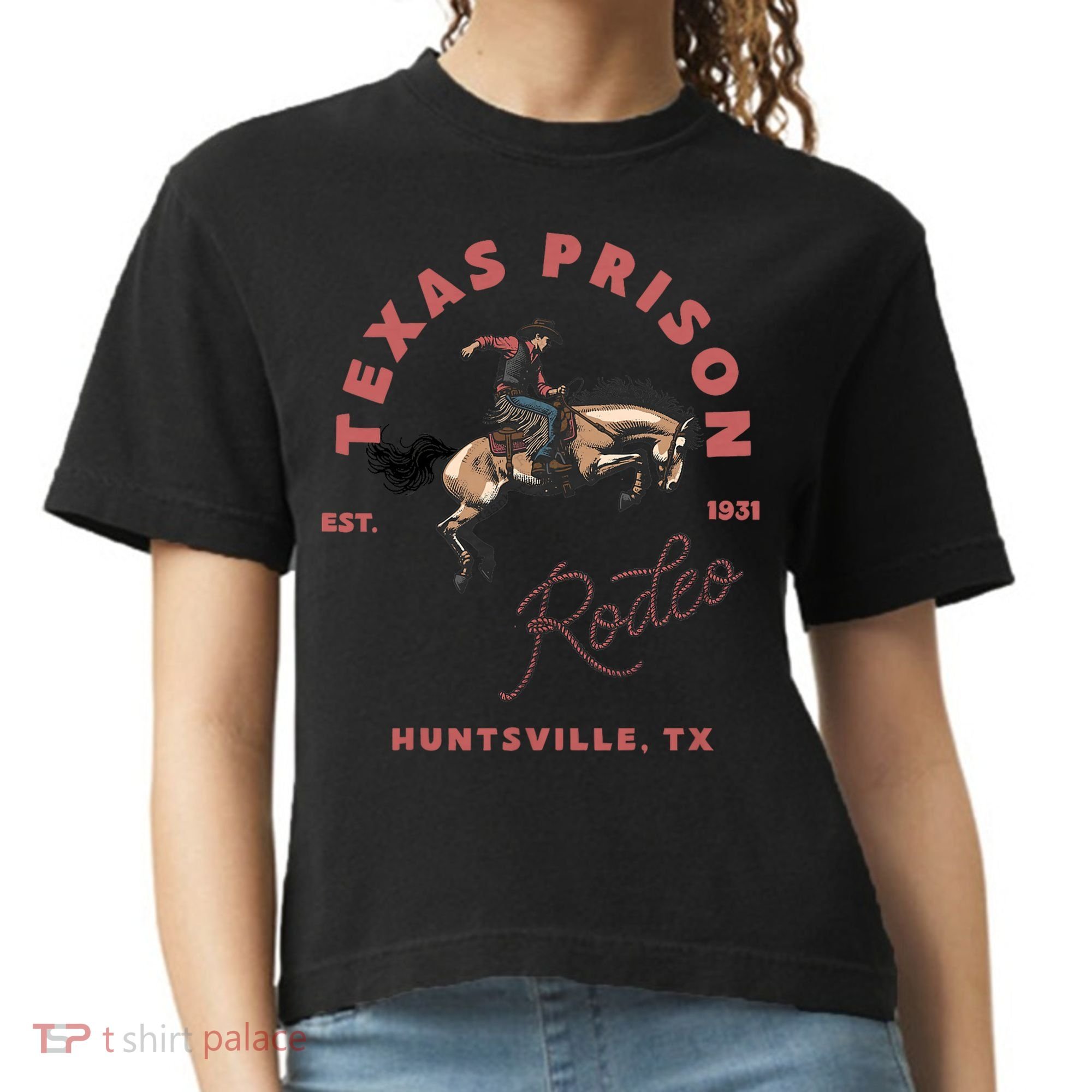 Texas Prison Rodeo Cowboy Western Comfort Colors Boxy T-Shirt