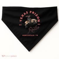 Texas Prison Rodeo Cowboy Western USA-Made Doggie Bandana thumb 0