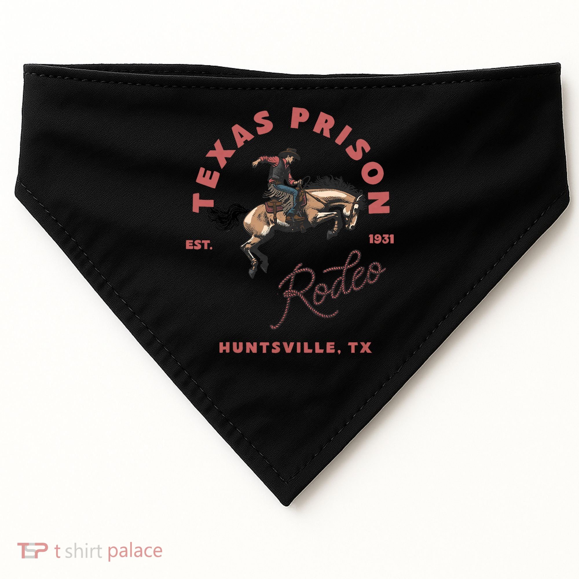 Texas Prison Rodeo Cowboy Western USA-Made Doggie Bandana