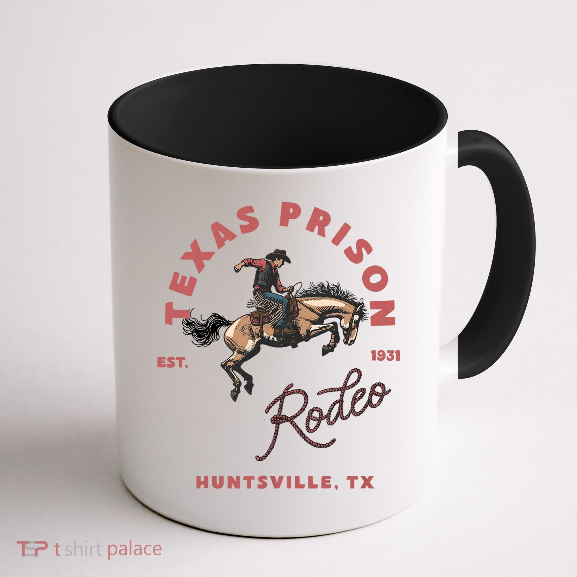 Texas Prison Rodeo Cowboy Western Coffee Mug