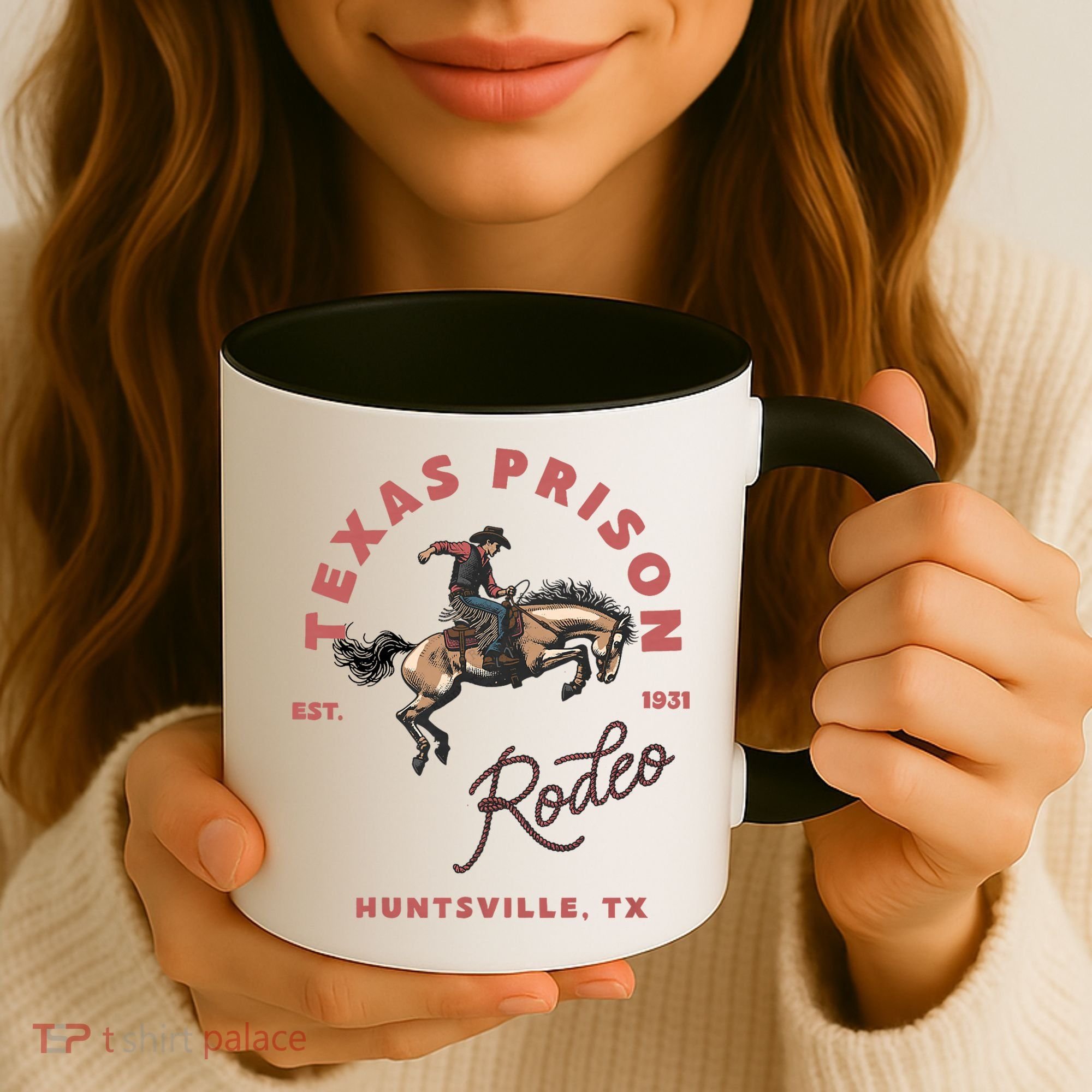 Texas Prison Rodeo Cowboy Western Coffee Mug