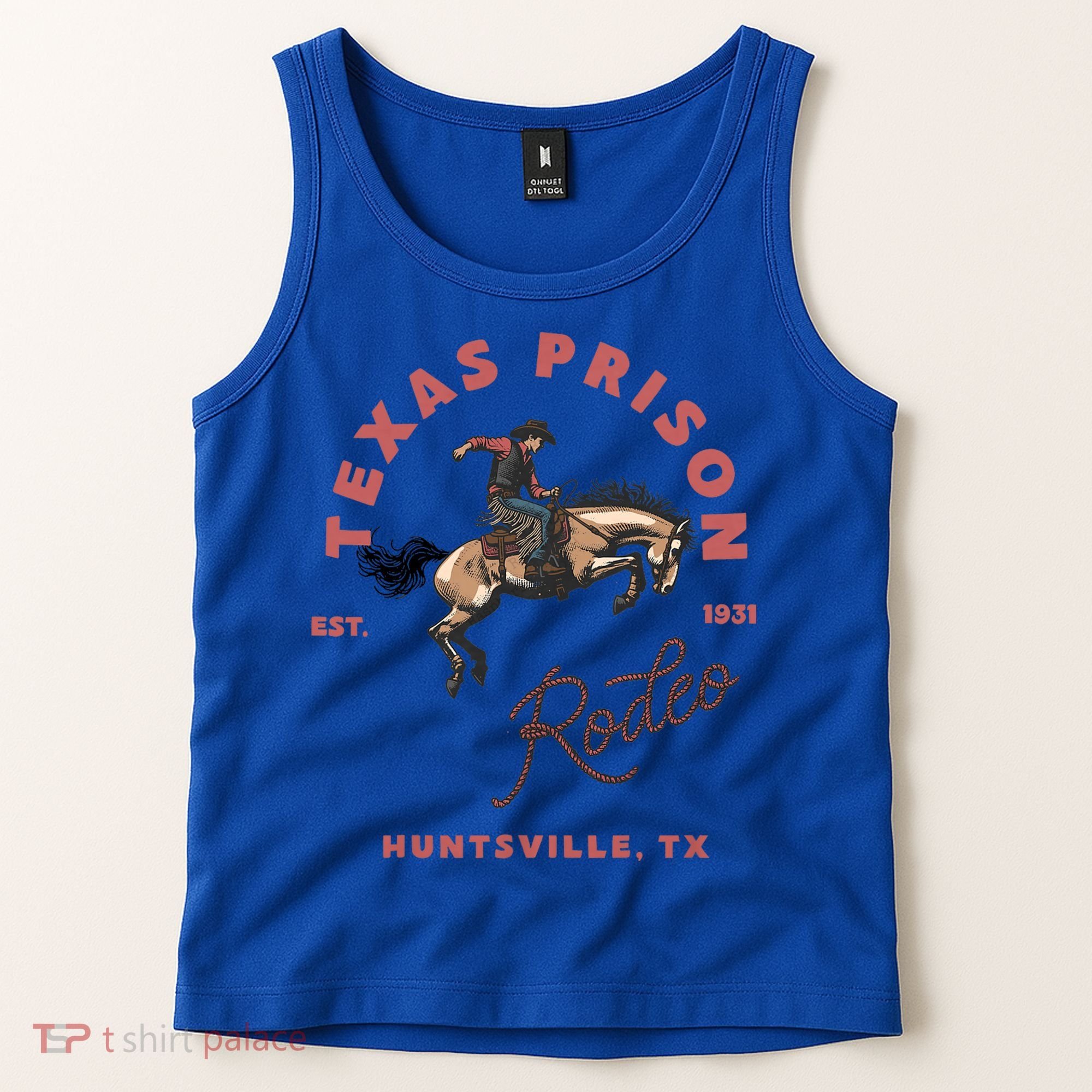 Texas Prison Rodeo Cowboy Western Tank Top