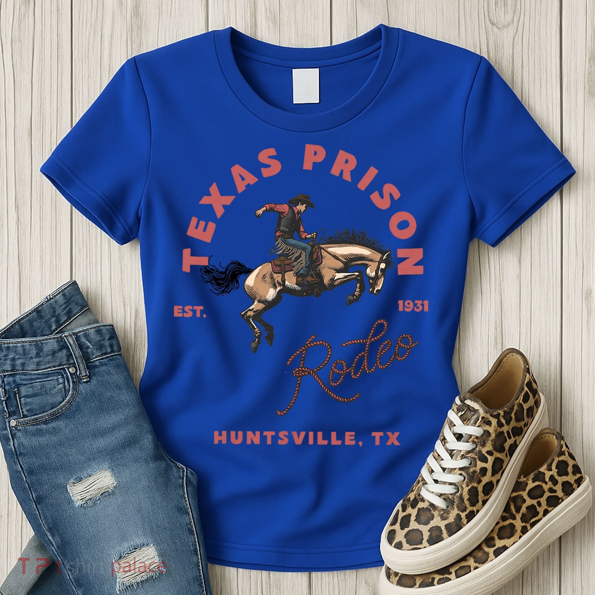 Texas Prison Rodeo Cowboy Western Women's T-Shirt