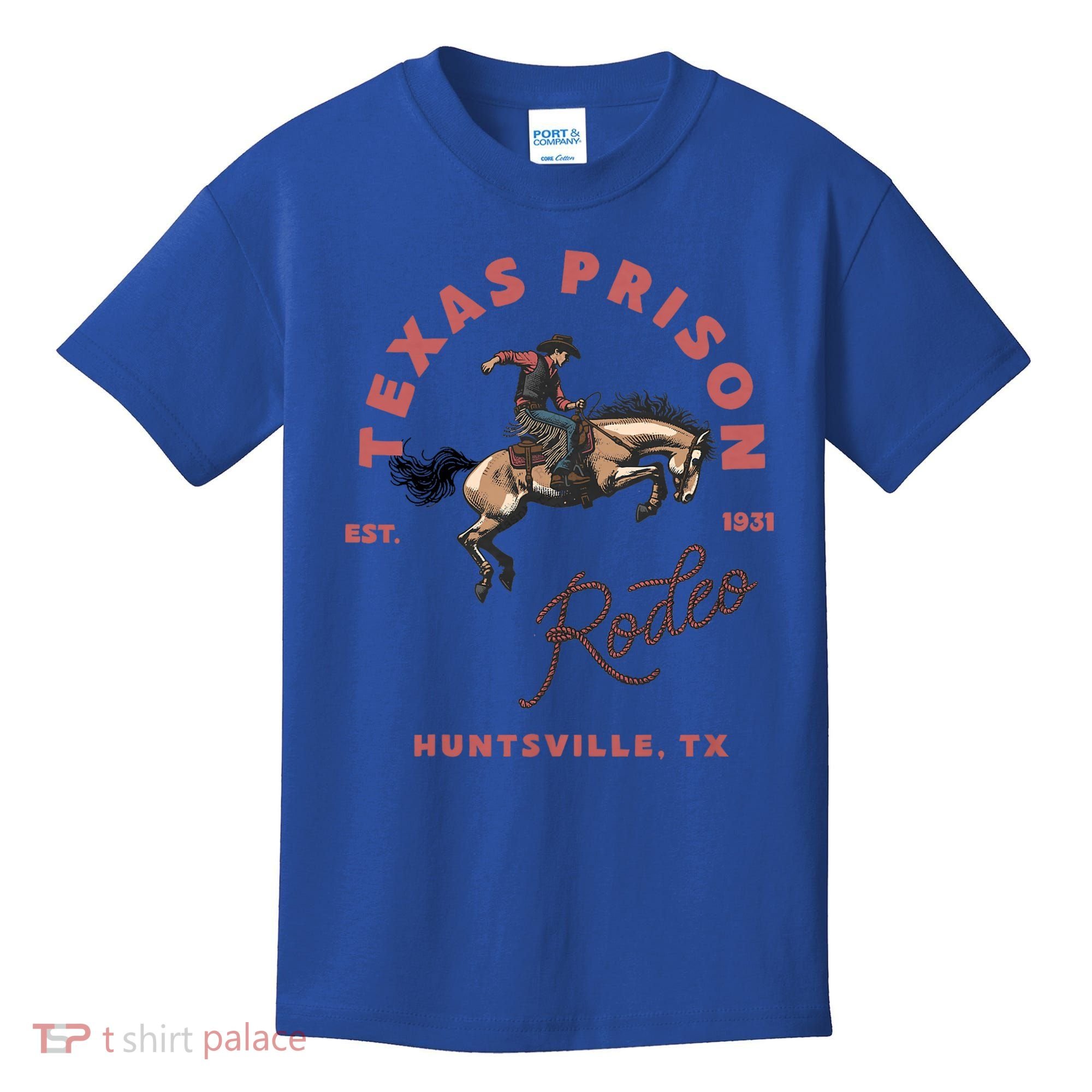 Texas Prison Rodeo Cowboy Western Kids T-Shirt