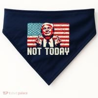 Trump Pennsylvania Rally Shooting Not Today USA-Made Doggie Bandana thumb 0