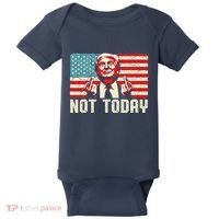 Trump Pennsylvania Rally Shooting Not Today Baby Bodysuit thumb 0
