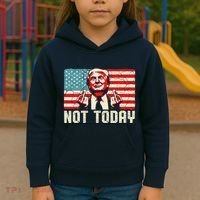 Trump Pennsylvania Rally Shooting Not Today Kids Hoodie thumb 3