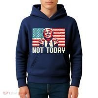 Trump Pennsylvania Rally Shooting Not Today Kids Hoodie thumb 4