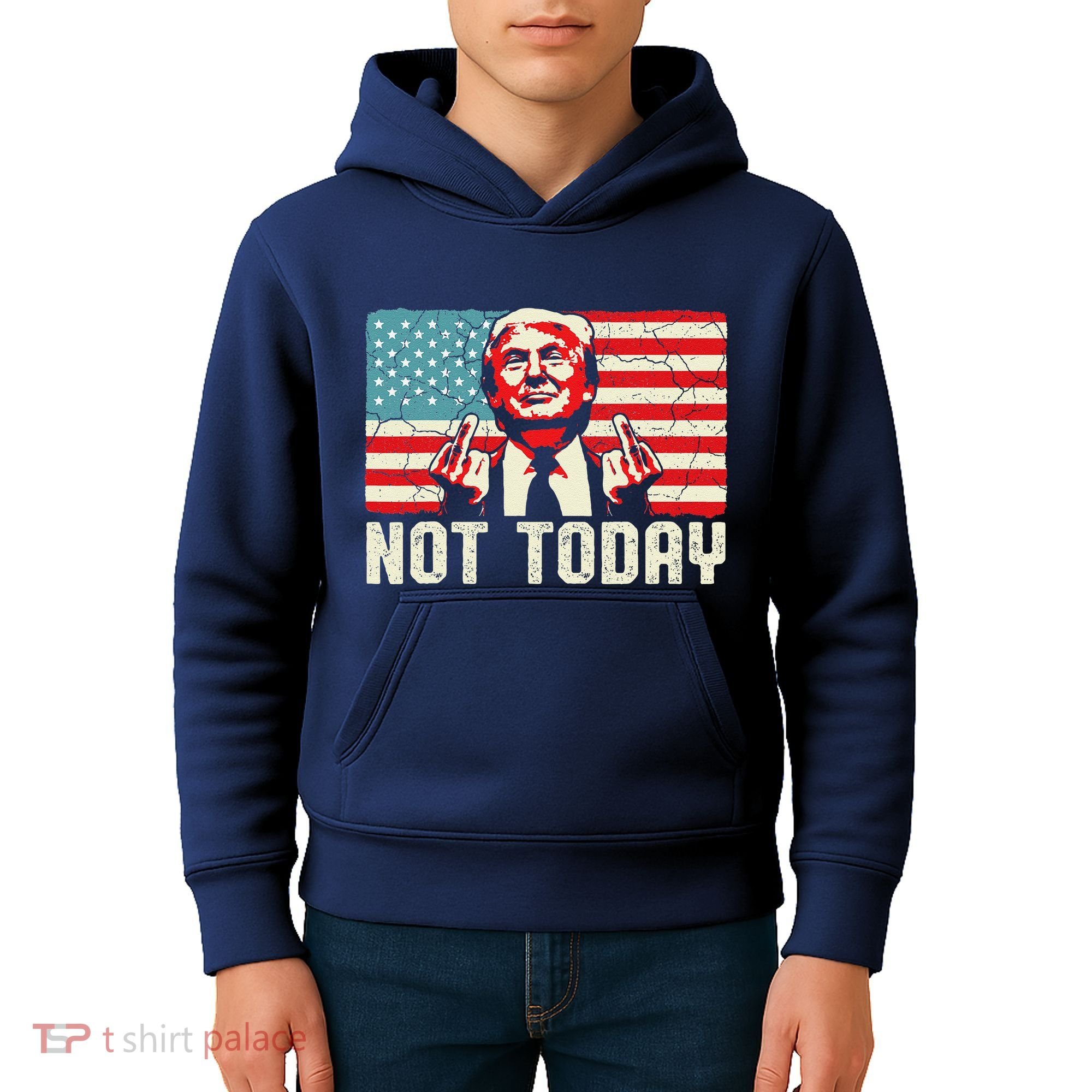 Trump Pennsylvania Rally Shooting Not Today Kids Hoodie