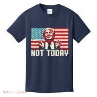 Trump Pennsylvania Rally Shooting Not Today Kids T-Shirt thumb 0