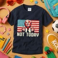 Trump Pennsylvania Rally Shooting Not Today Kids T-Shirt thumb 3