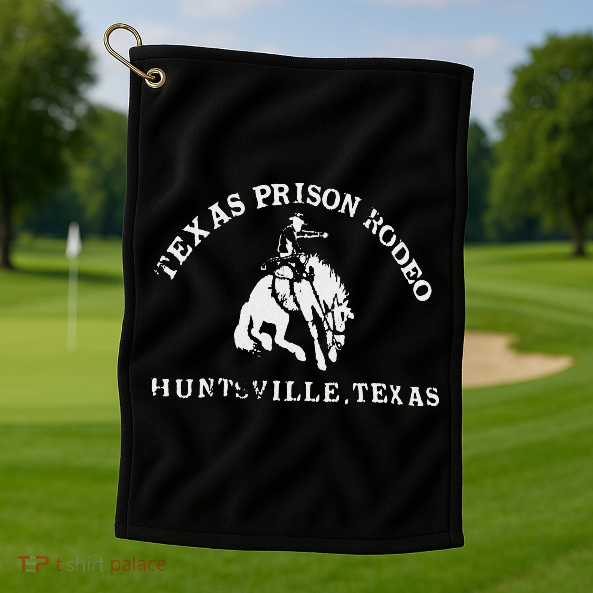Texas Prison Rodeo Cowboy Western Golf Towel