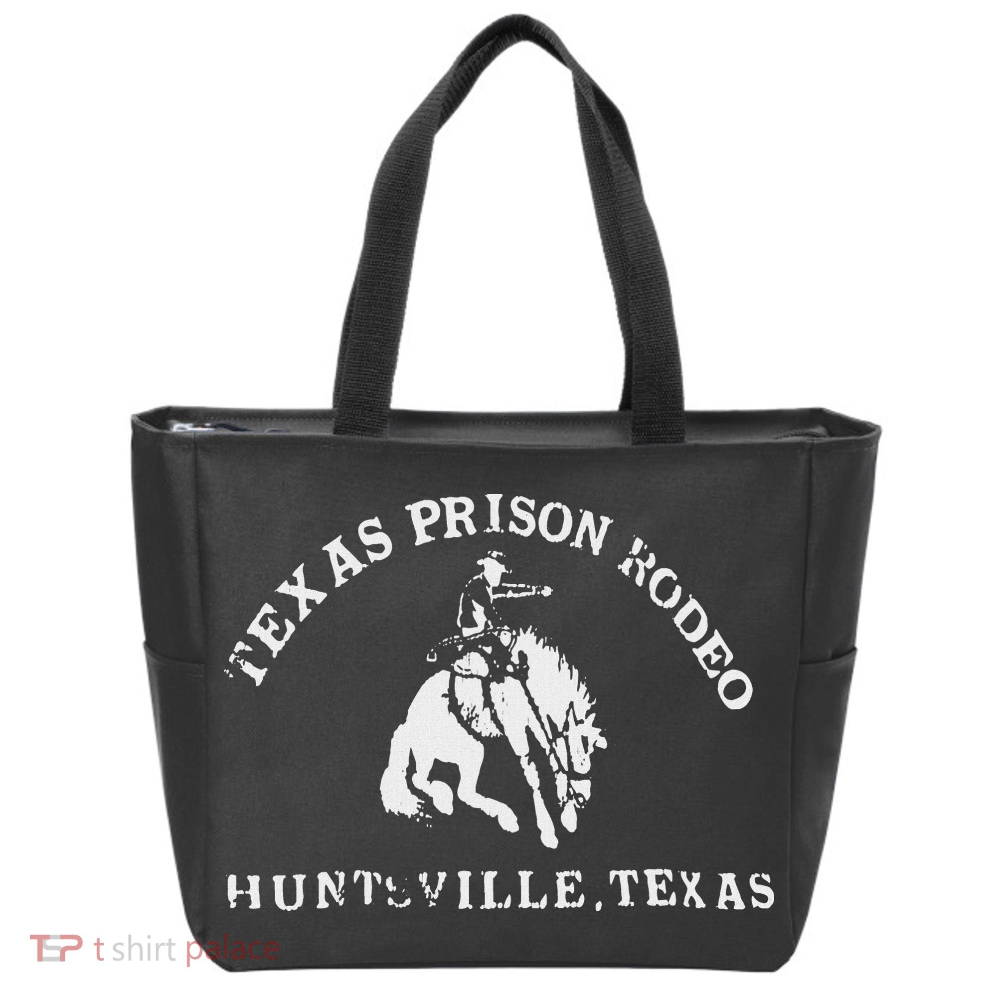 Texas Prison Rodeo Cowboy Western Tote Bag