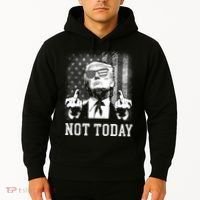 Trump Pennsylvania Rally Shooting Not Today Hoodie thumb 2
