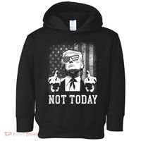 Trump Pennsylvania Rally Shooting Not Today Toddler Hoodie thumb 0
