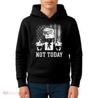 Trump Pennsylvania Rally Shooting Not Today Kids Hoodie thumb 4