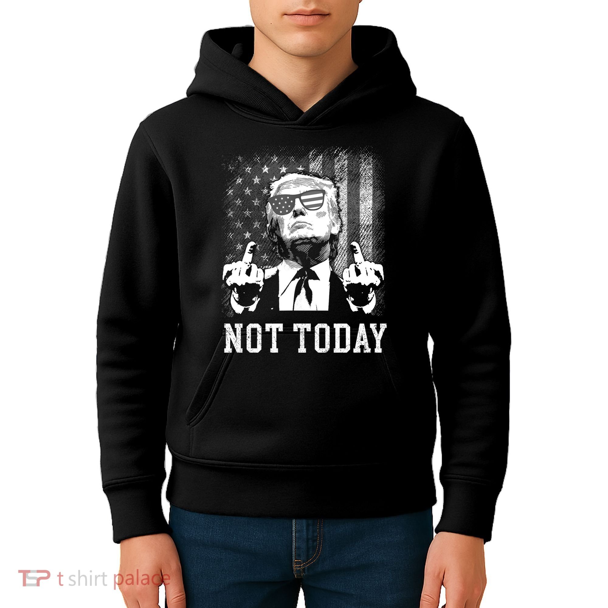 Trump Pennsylvania Rally Shooting Not Today Kids Hoodie