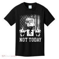 Trump Pennsylvania Rally Shooting Not Today Kids T-Shirt thumb 0