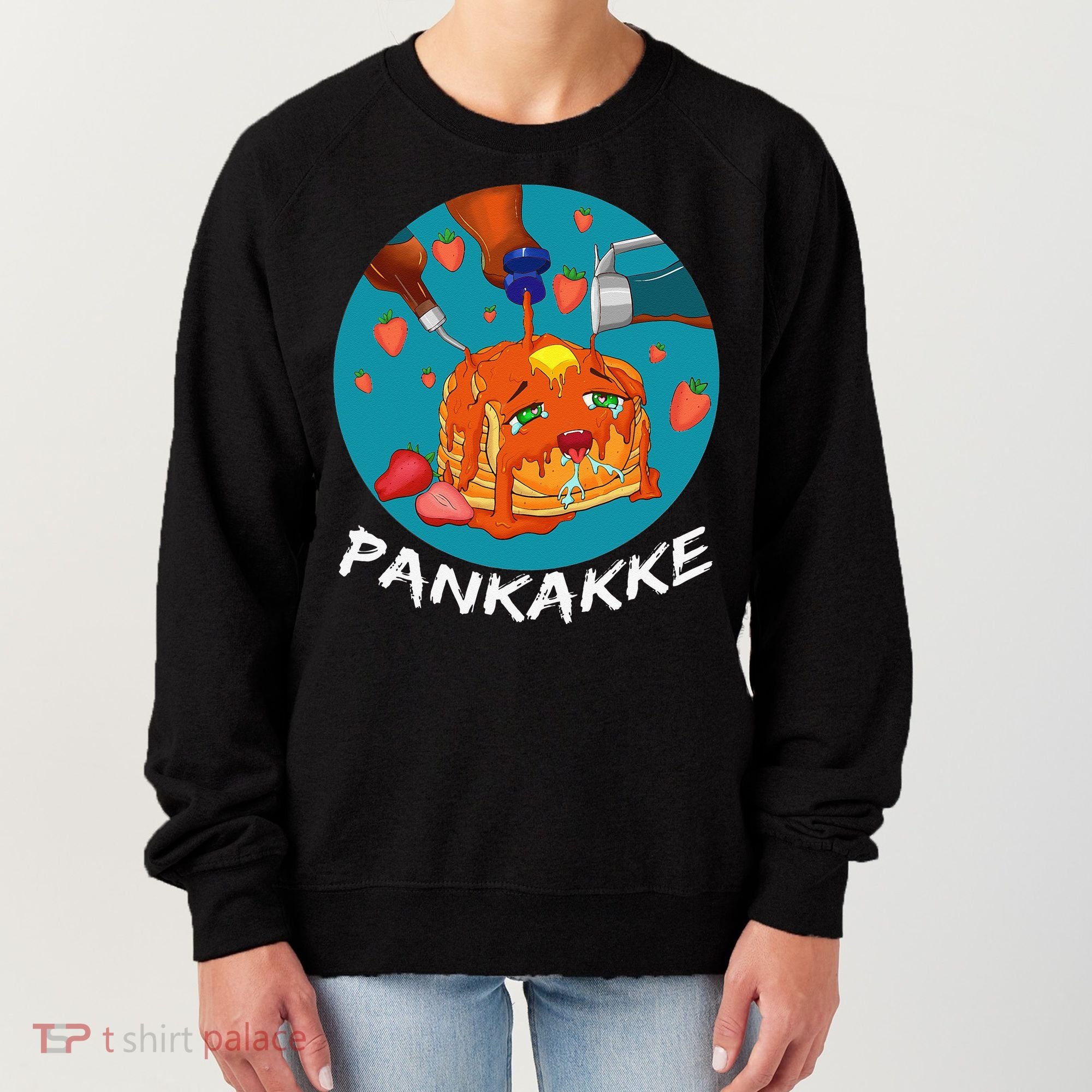 This Pancake REALLY Loves Syrup! Funny Anime Food Pun Women's Sweatshirt