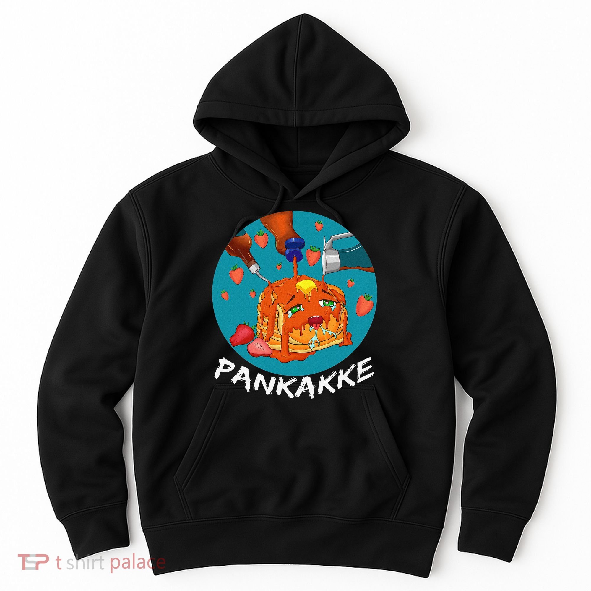 This Pancake REALLY Loves Syrup! Funny Anime Food Pun Hoodie