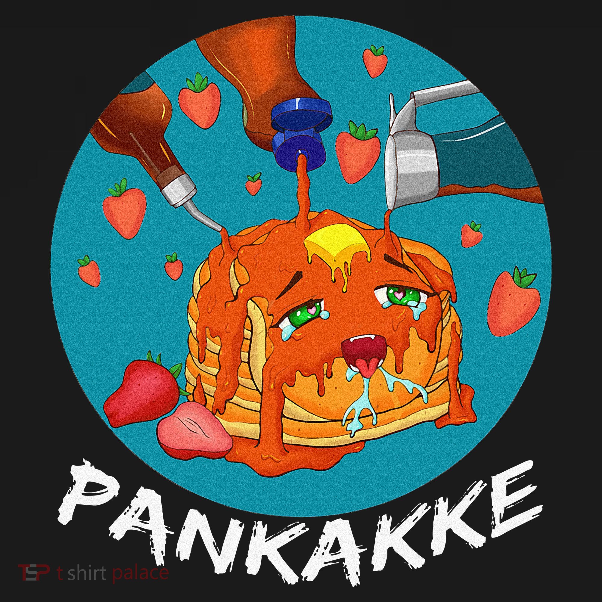 This Pancake REALLY Loves Syrup! Funny Anime Food Pun Apron