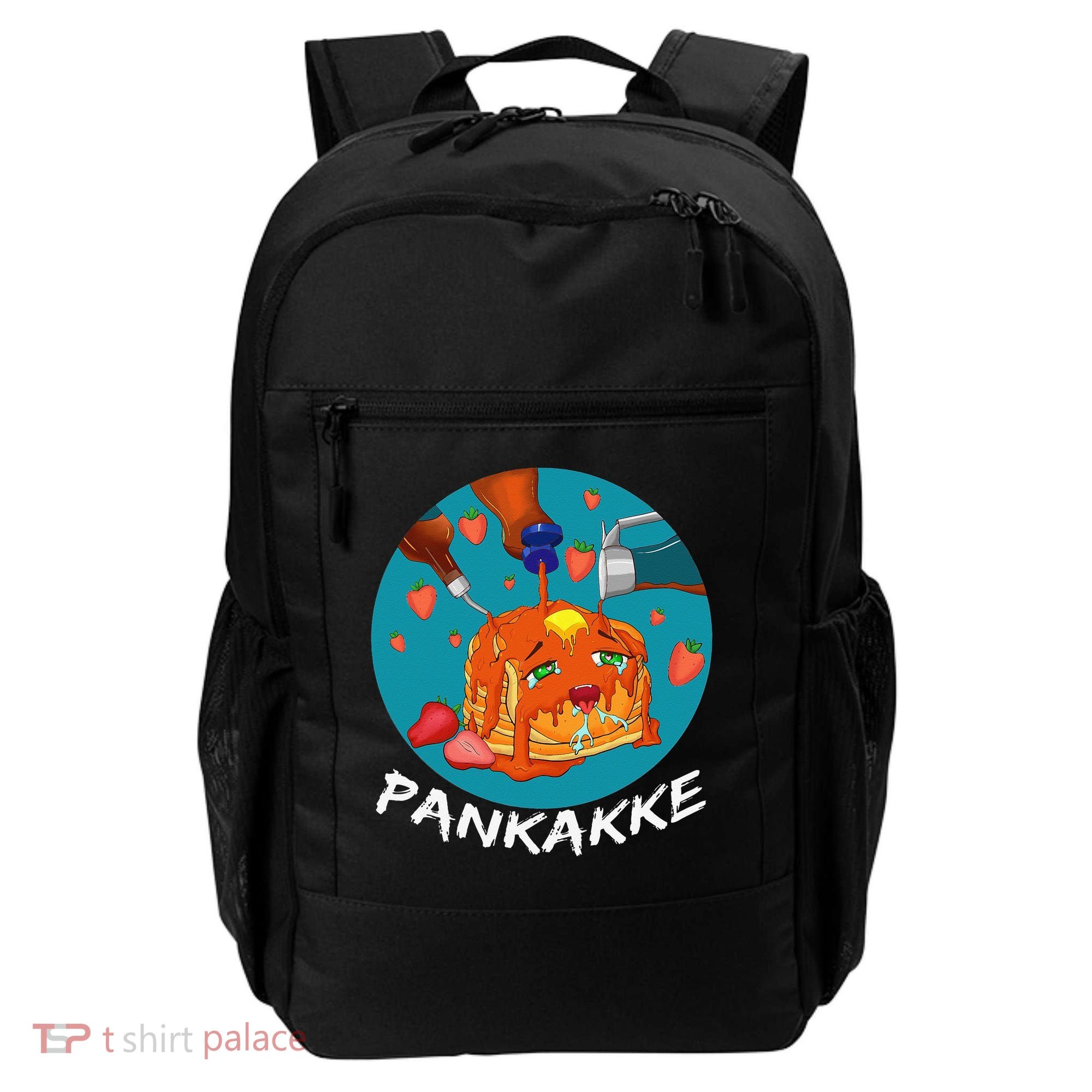 This Pancake REALLY Loves Syrup! Funny Anime Food Pun Backpack