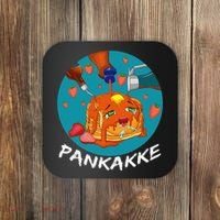 This Pancake REALLY Loves Syrup! Funny Anime Food Pun Coaster thumb 0