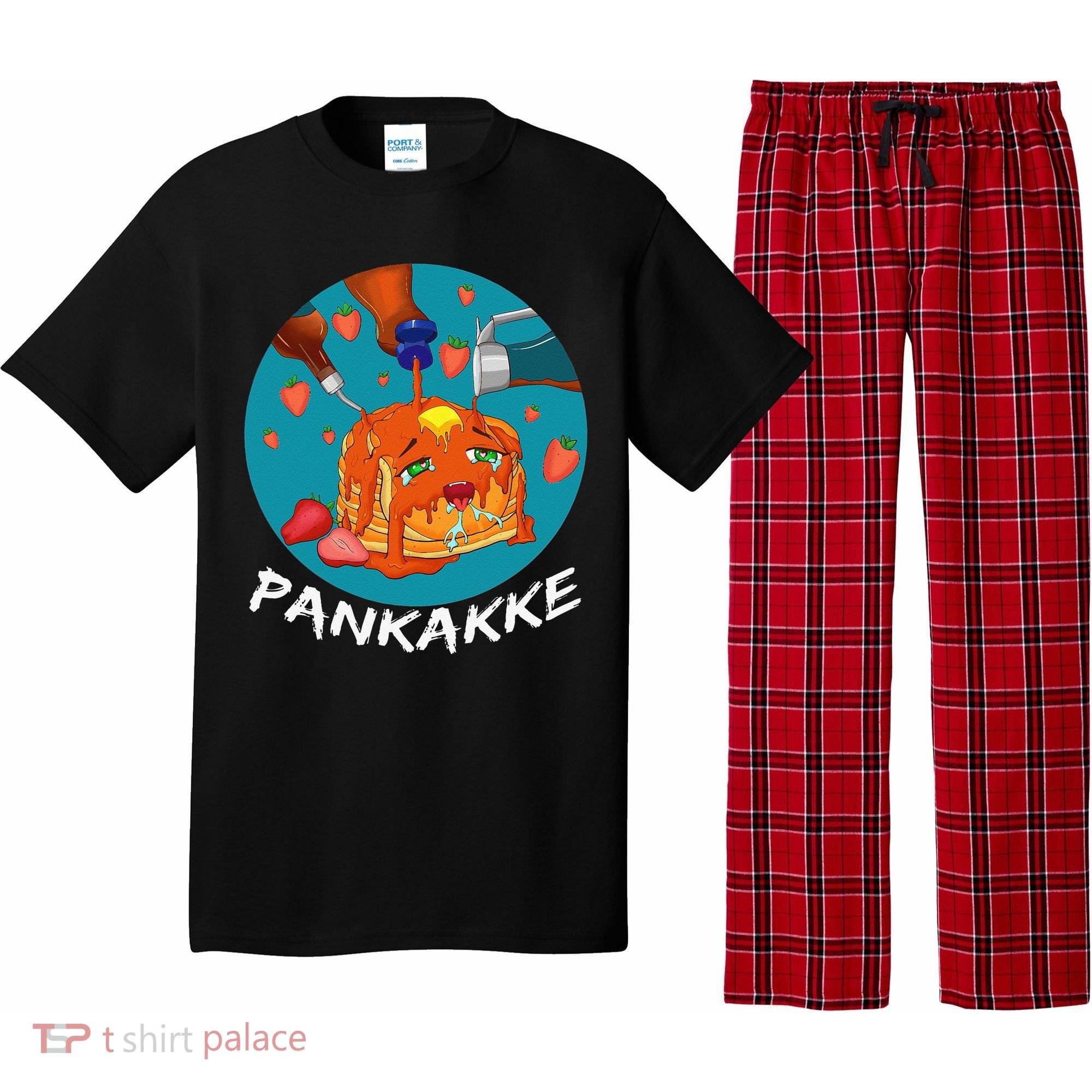 This Pancake REALLY Loves Syrup! Funny Anime Food Pun Pajama Set