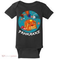 This Pancake REALLY Loves Syrup! Funny Anime Food Pun Baby Bodysuit thumb 0