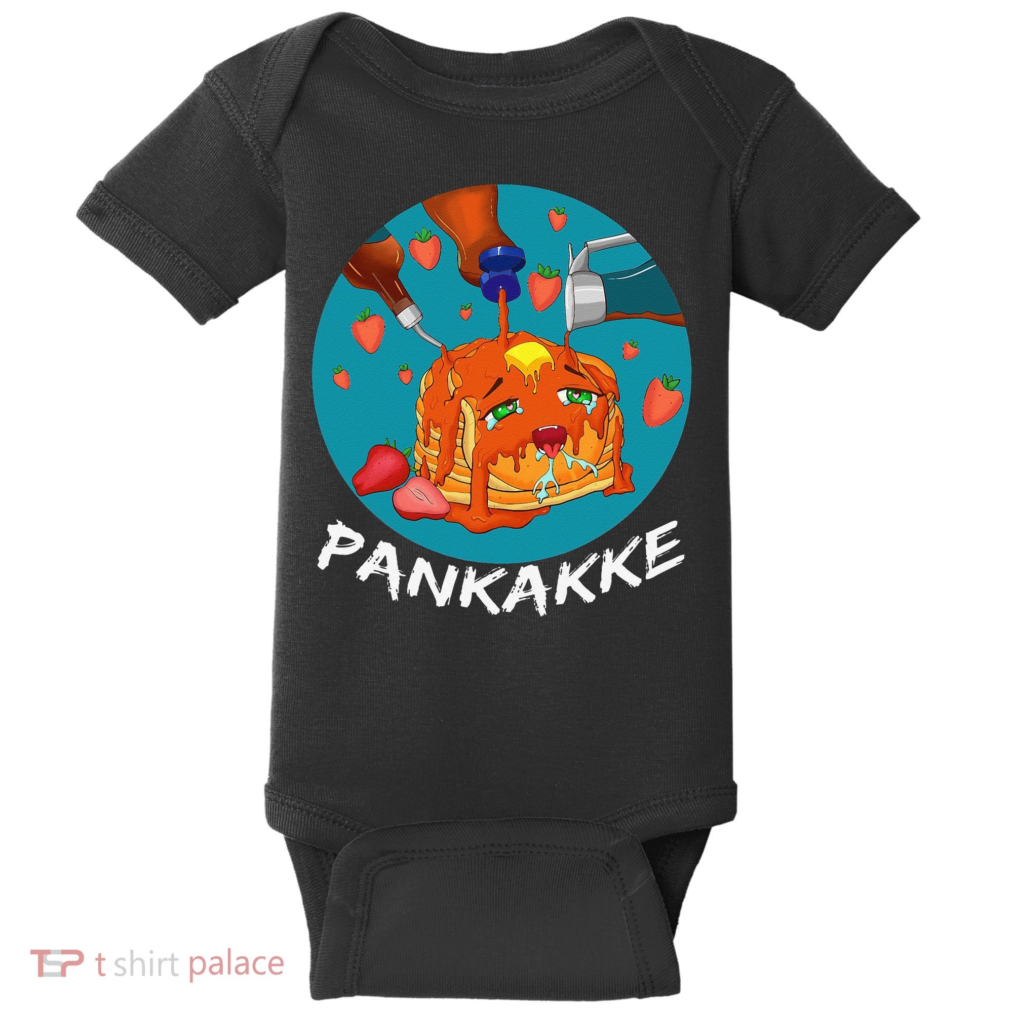 This Pancake REALLY Loves Syrup! Funny Anime Food Pun Baby Bodysuit