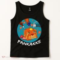This Pancake REALLY Loves Syrup! Funny Anime Food Pun Tank Top thumb 2