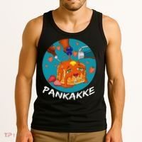 This Pancake REALLY Loves Syrup! Funny Anime Food Pun Tank Top thumb 3