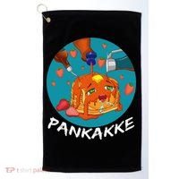 This Pancake REALLY Loves Syrup! Funny Anime Food Pun Golf Towel thumb 0