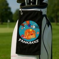 This Pancake REALLY Loves Syrup! Funny Anime Food Pun Golf Towel thumb 2